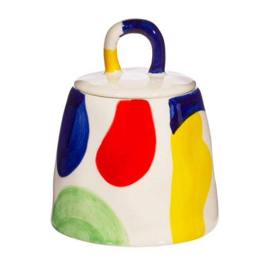 Abstract Pot with Lid