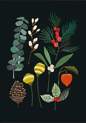 Winter Foliage Greetings Card