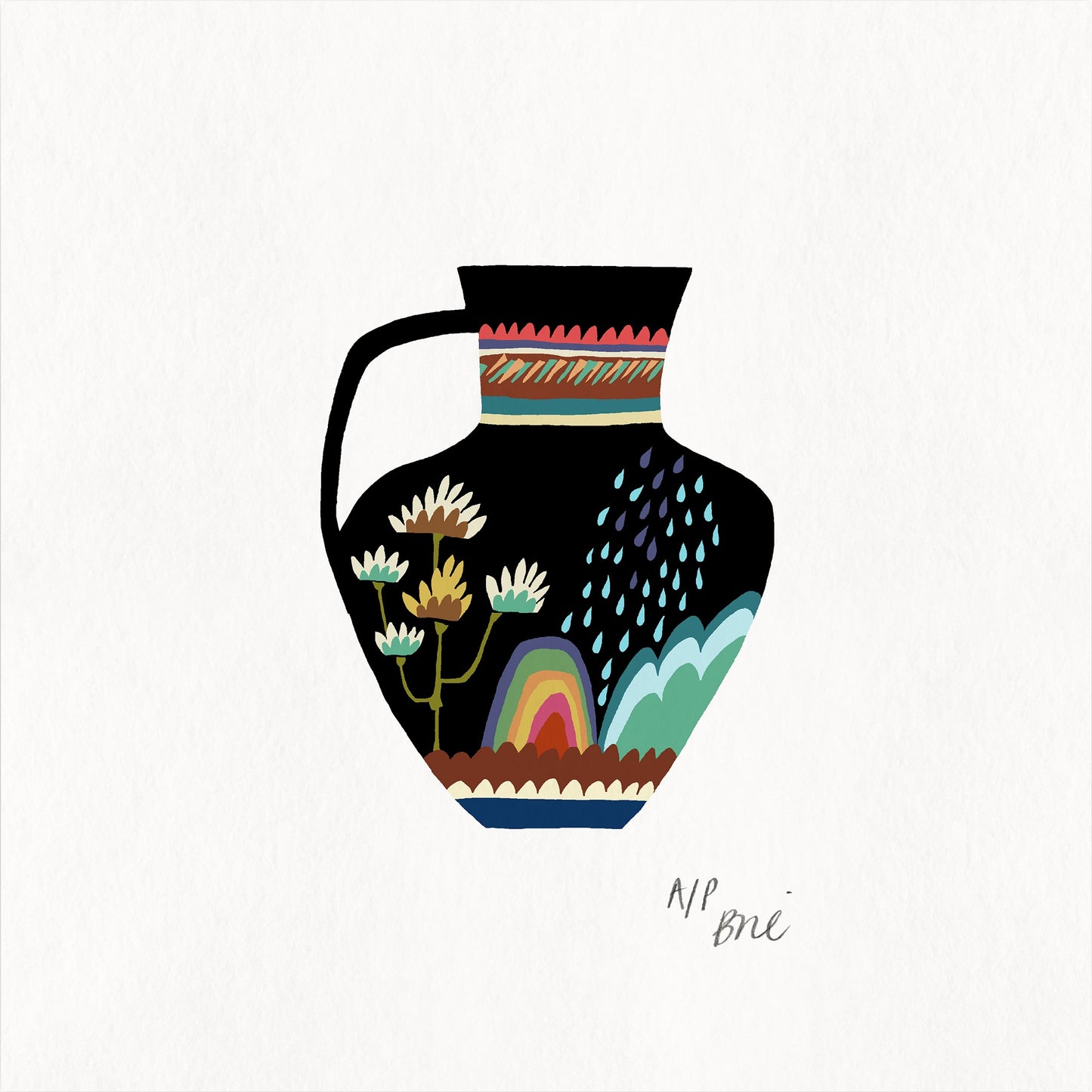 Egyptian Pot Framed Giclée Print