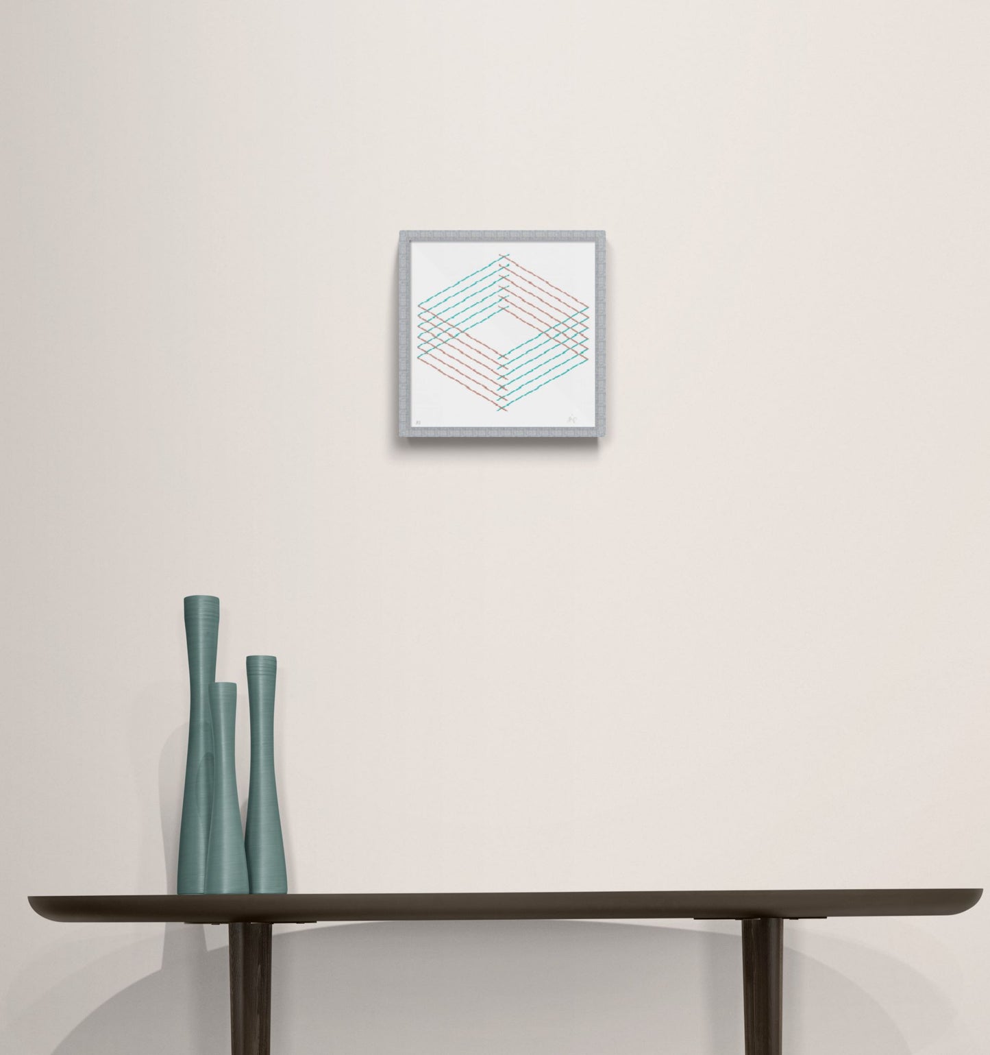 Geo Lines Framed Screen Print