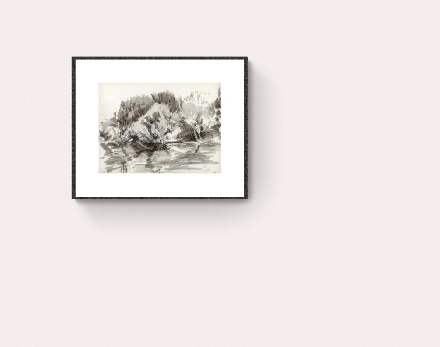 Vienne Riverbank at Chinon Framed Limited Edition Giclée Print