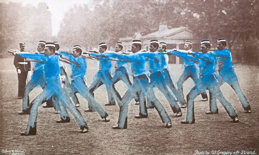 Exercises (blue) Framed Limited Edition Giclée Print